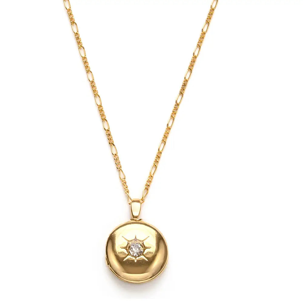 Small Gold Round Locket