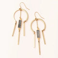 Dream Stone Earring- Gold Labradorite