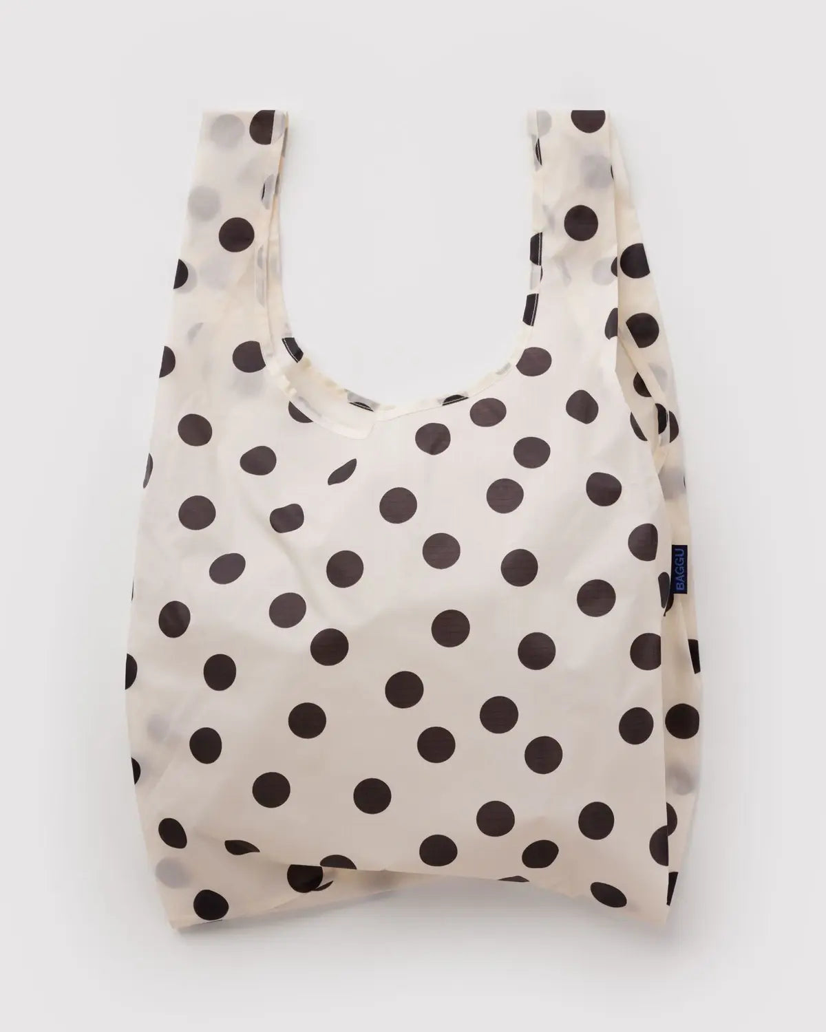 Standard Baggu - Cream and Black Polka Dot