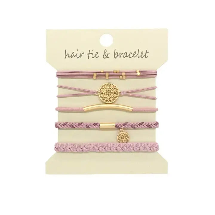 Hair Tie Bracelets- Pink