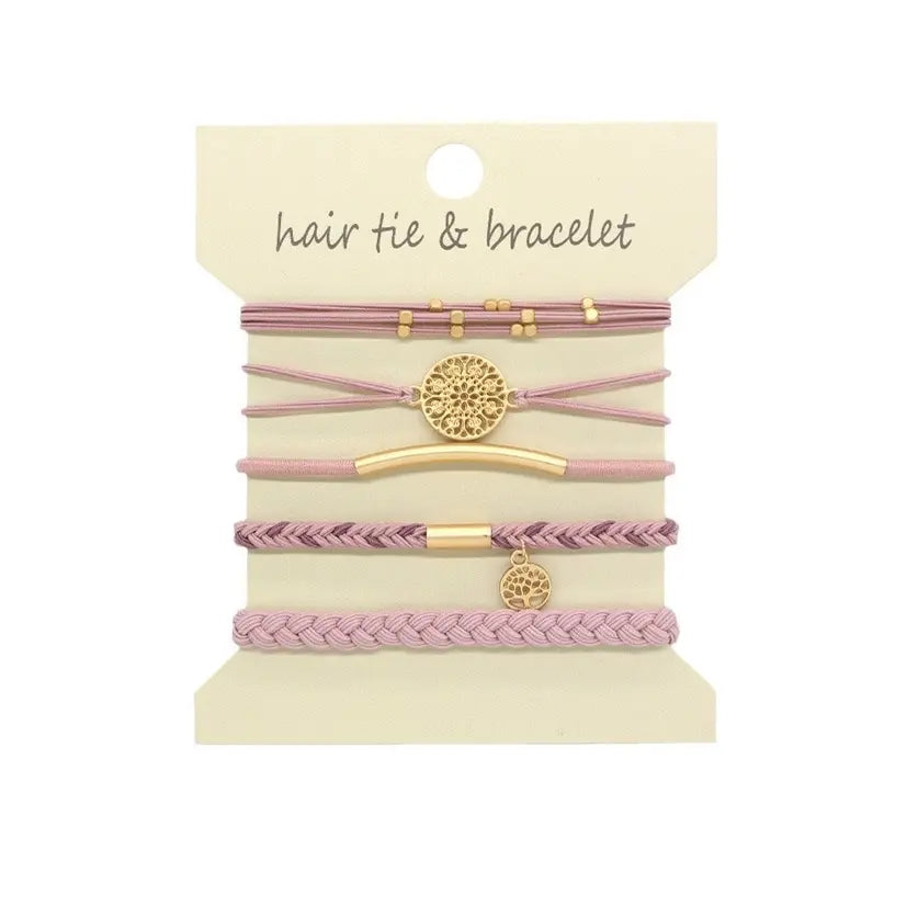 Hair Tie Bracelets- Blush