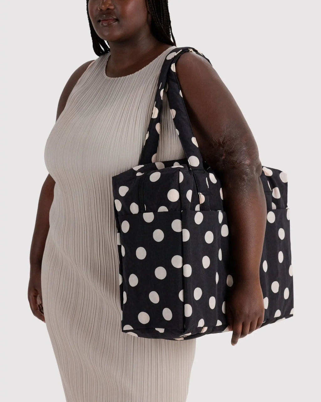 Cloud Carry-on - Black and Cream Polka Dot