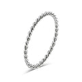 Braided Stacking Ring - Stainless- 7