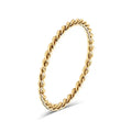 Braided Stacking Ring - Gold- 7