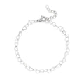 Linked Heart Chain Bracelet- Stainless