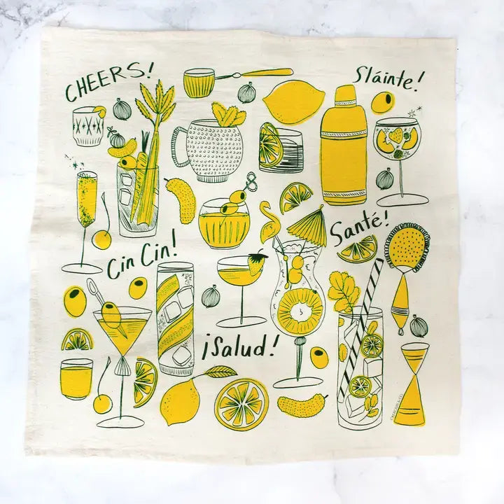 Cocktail Party Tea Towel- Limoncello