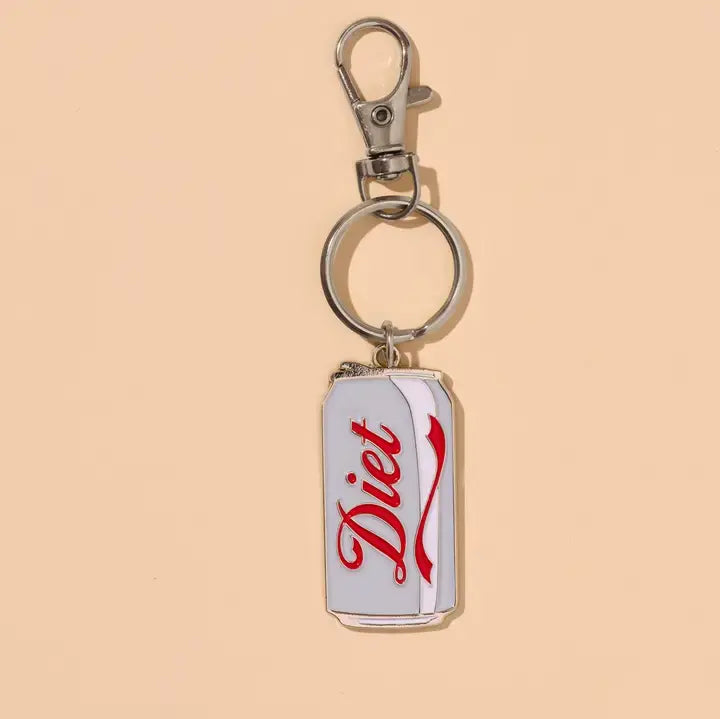 Enamel Keychain- Diet Soda
