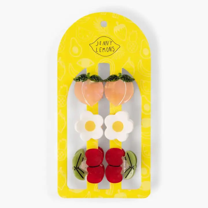 Micro Summer Orchard Hair Claw Set