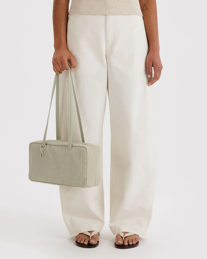 Nylon Bowler Bag- Celadon