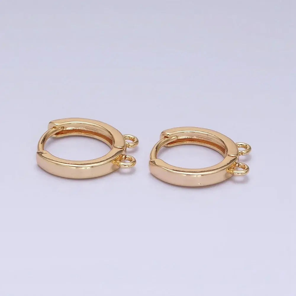 Thin Double Open Loop Huggie- GF