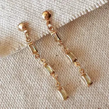 18k GF Opal Drop Earrings