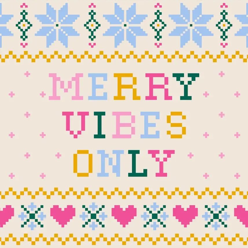 Merry Vibes Only Cocktail Napkins