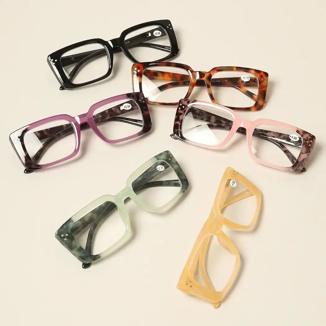 Tortoise Rectangle Readers- +1.75
