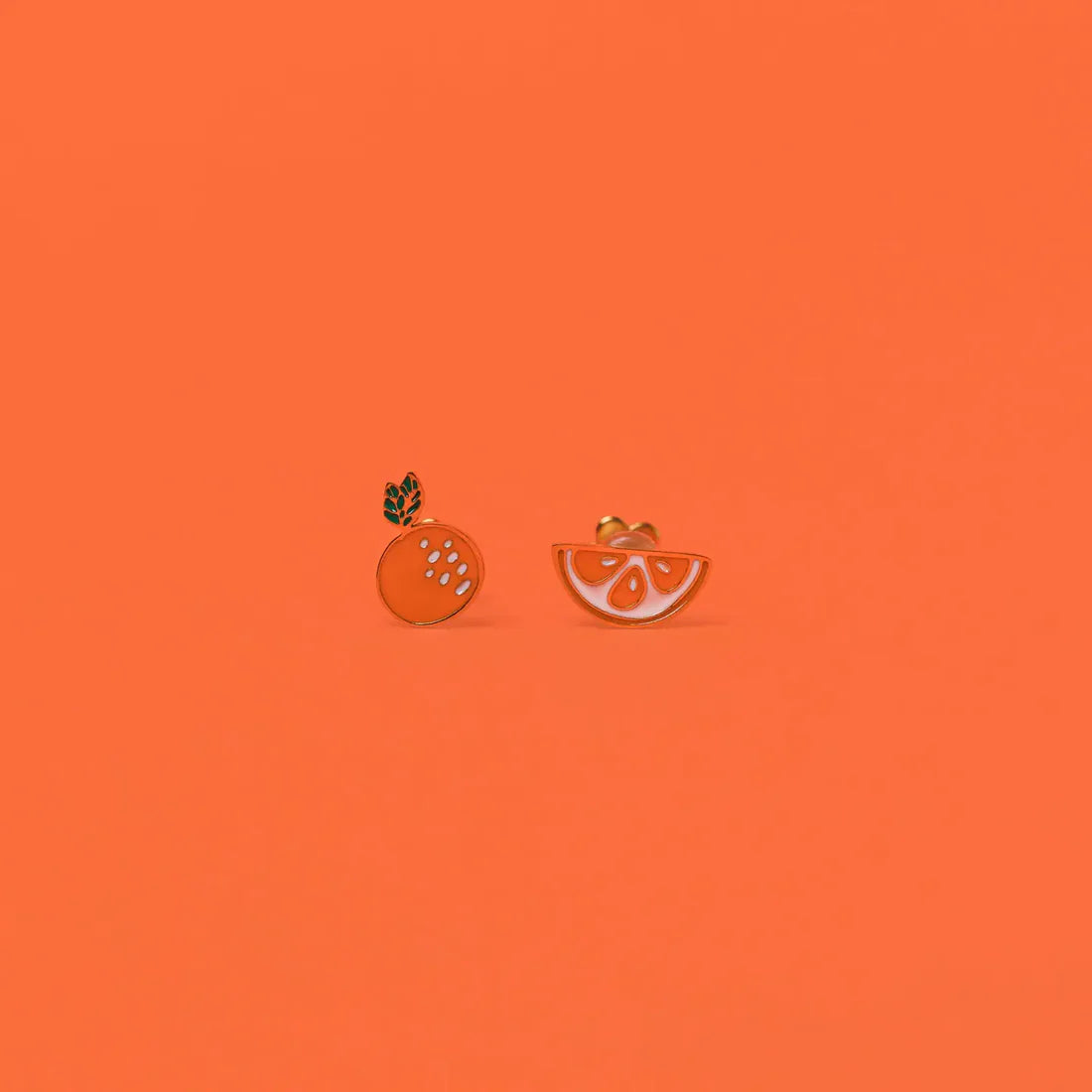 Kids Earrings: Orange