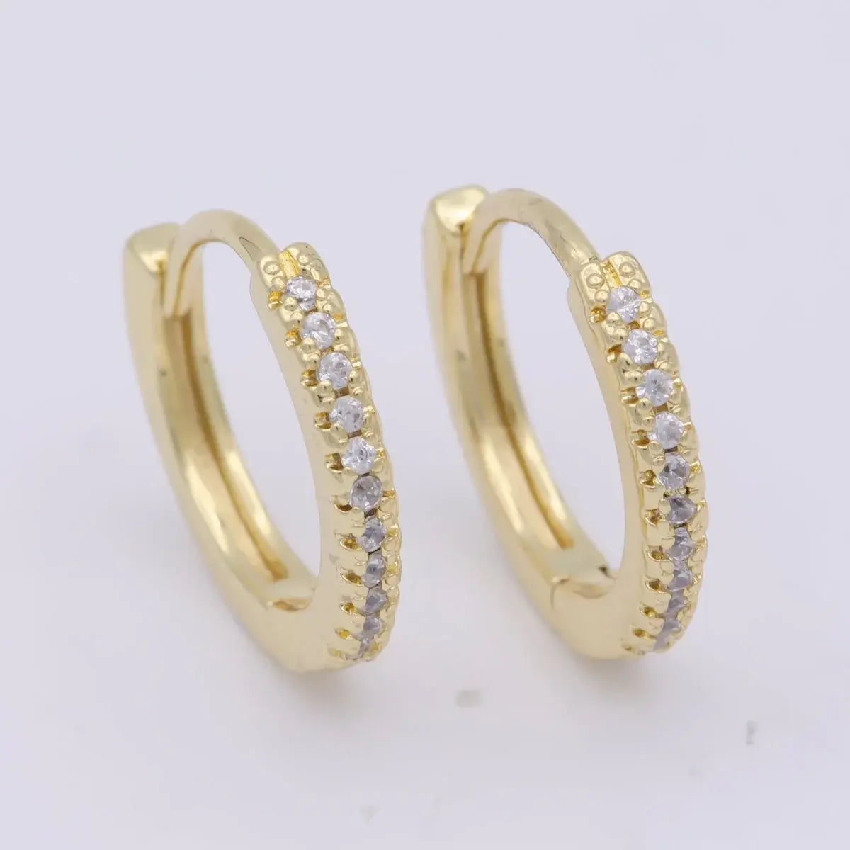 GF CZ Huggie Earrings