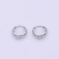 Small Tapered Huggie- Silver