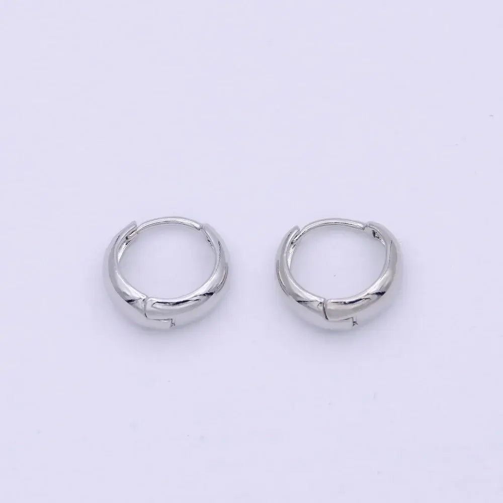Small Tapered Huggie- Silver