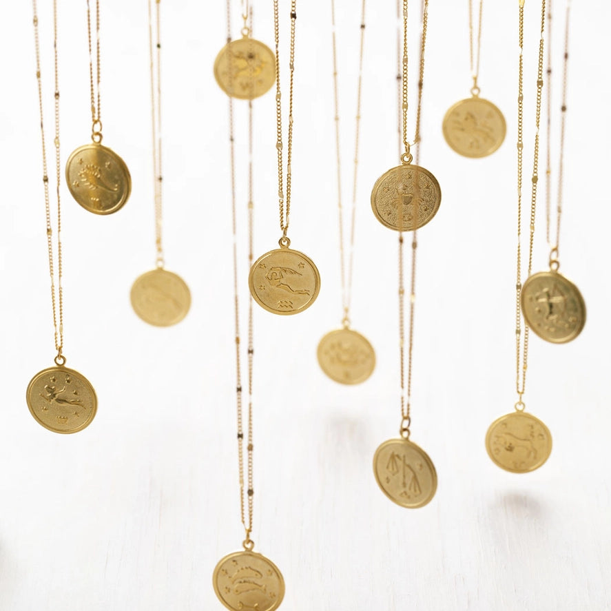 Zodiac Necklace Gold Taurus