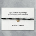 Black Onyx Evil Eye Affirmation Charm Bracelet