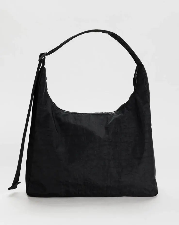 Nylon Shoulder Bag- Black