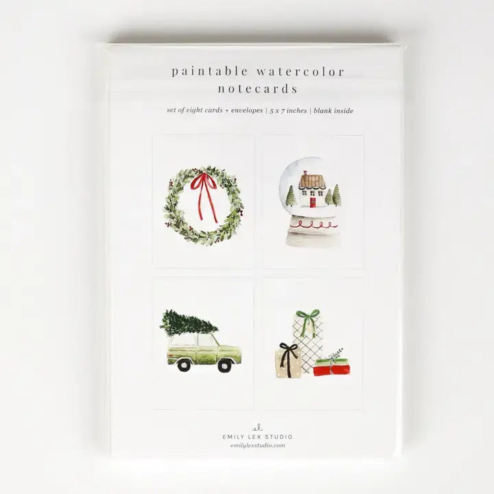 Christmas Cheer Paintable Notecards