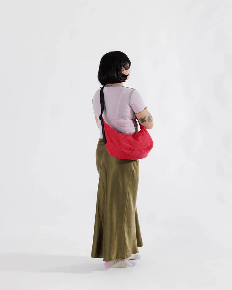 Medium Nylon Crescent Bag Candy Apple