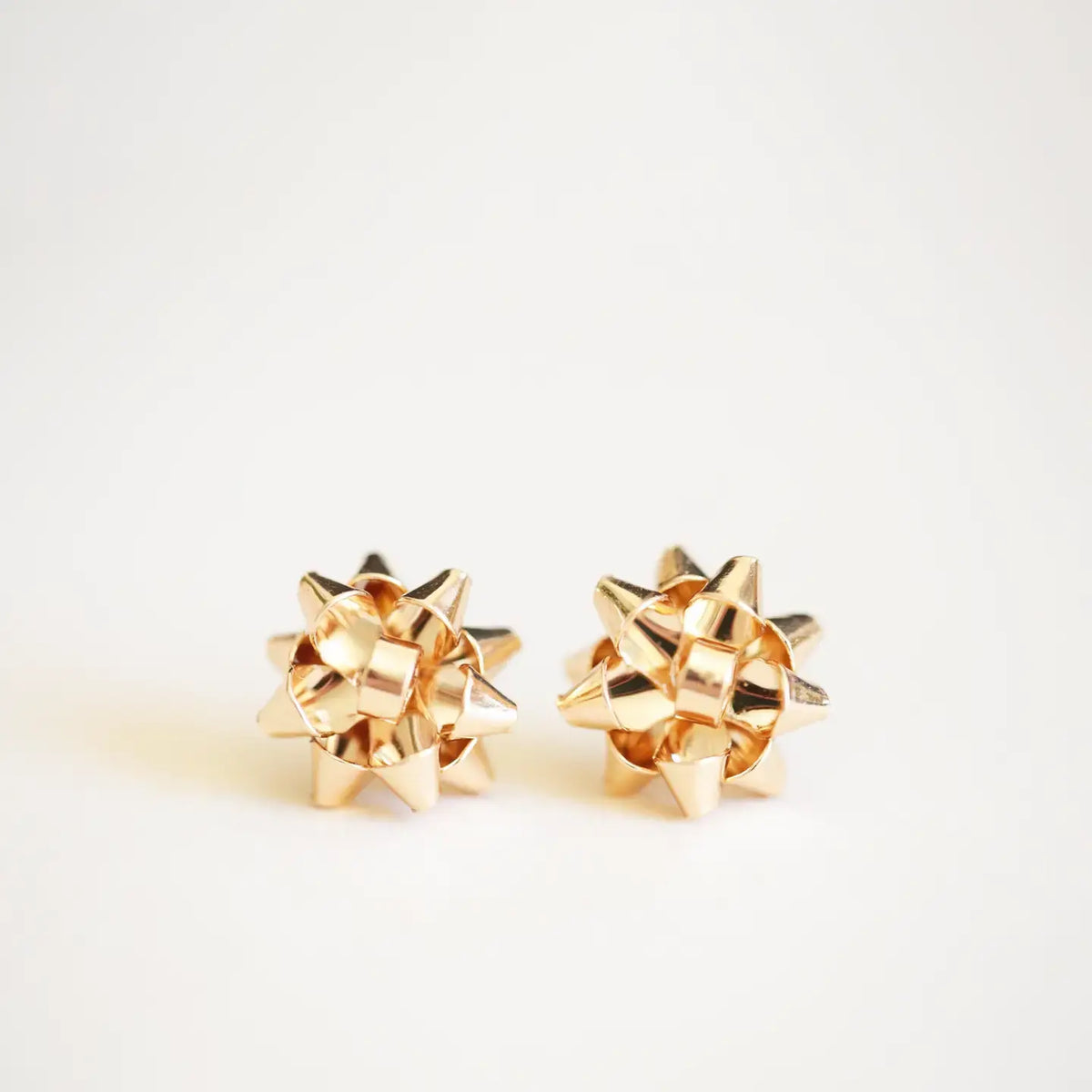 Holiday Bow Earrings- Single - Gold