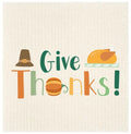 Thanksgiving Swedish Dishcloth- Gives Thanks