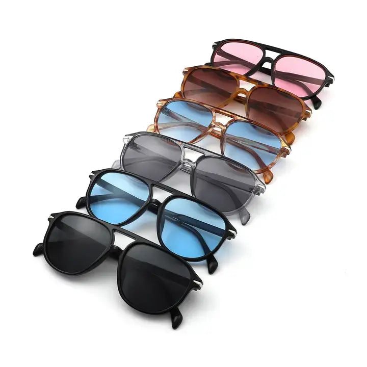 Retro Brow-Bar Sunglasses