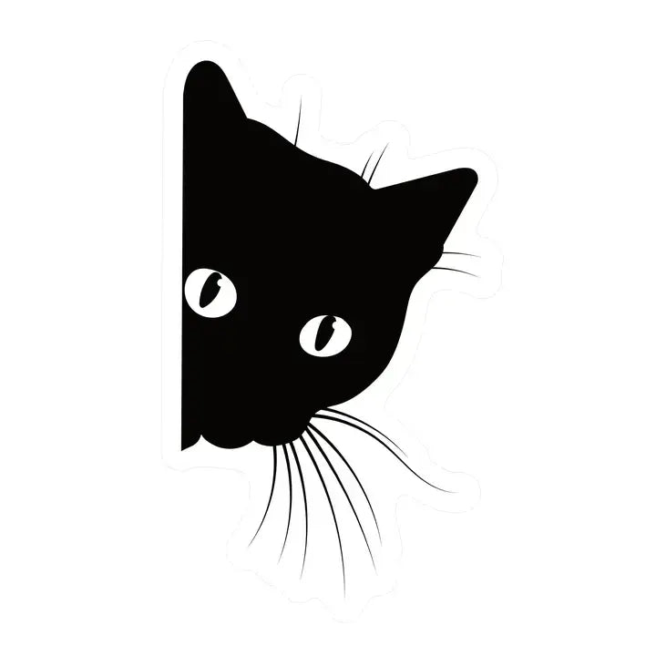Lurking Kitty Cat Sticker