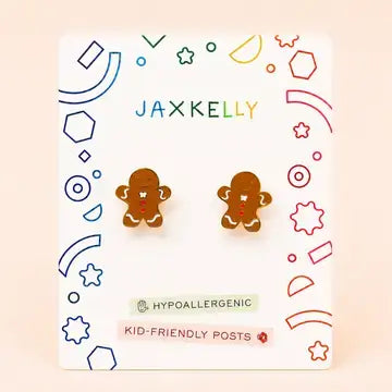 Kids Earrings: Gingerbread Man