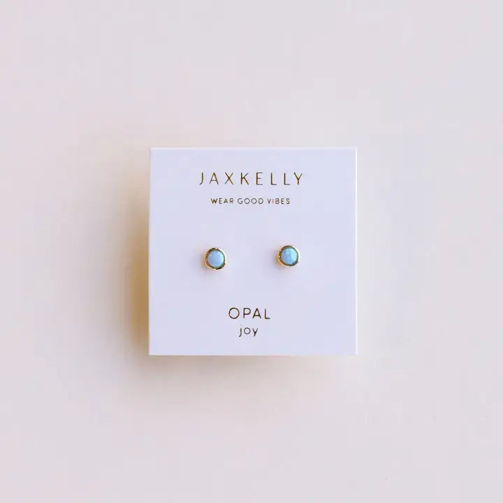 Simple Stud - Fire Opal