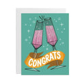 Champagne Flutes Congrats Card