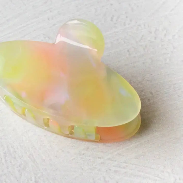 Oval the Rainbow Hair Claw- Guava Juice