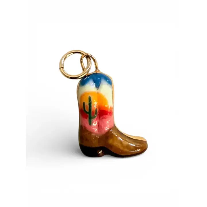 Cowboy Boot Charm- Sunset