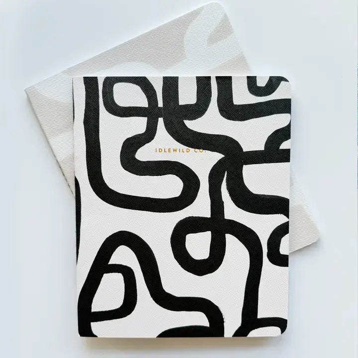 Black & White Squiggle Notebook Duo