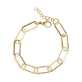 Lg. Paperclip Chain Bracelet- Gold