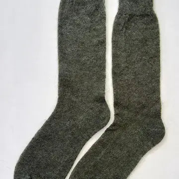 Mohair Veil Socks- Mountain Olive