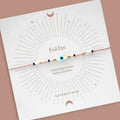 Evil Eye Cord Bracelet- Dusty Rose