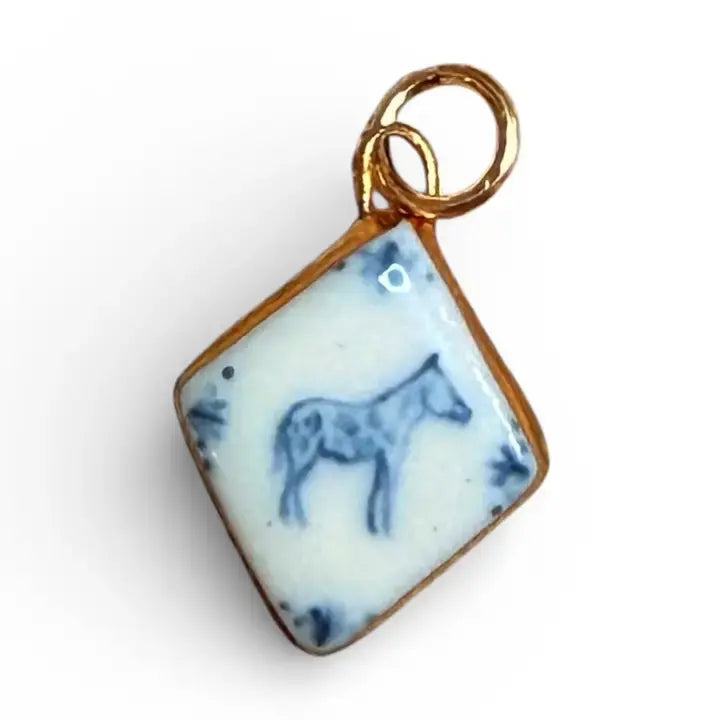 Blue Horse Diamond Charm