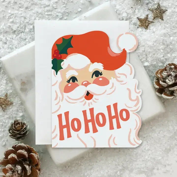 Ho Ho Ho Santa Die Cut Card