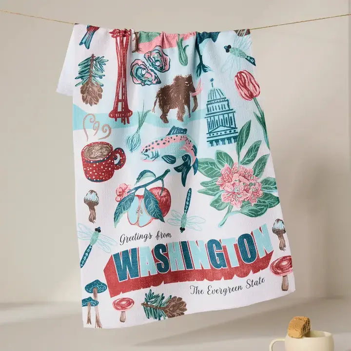 Tea Towel- Greetings from Washington