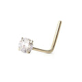 14k Gold Nose I 1.5mm Prong Set Gem