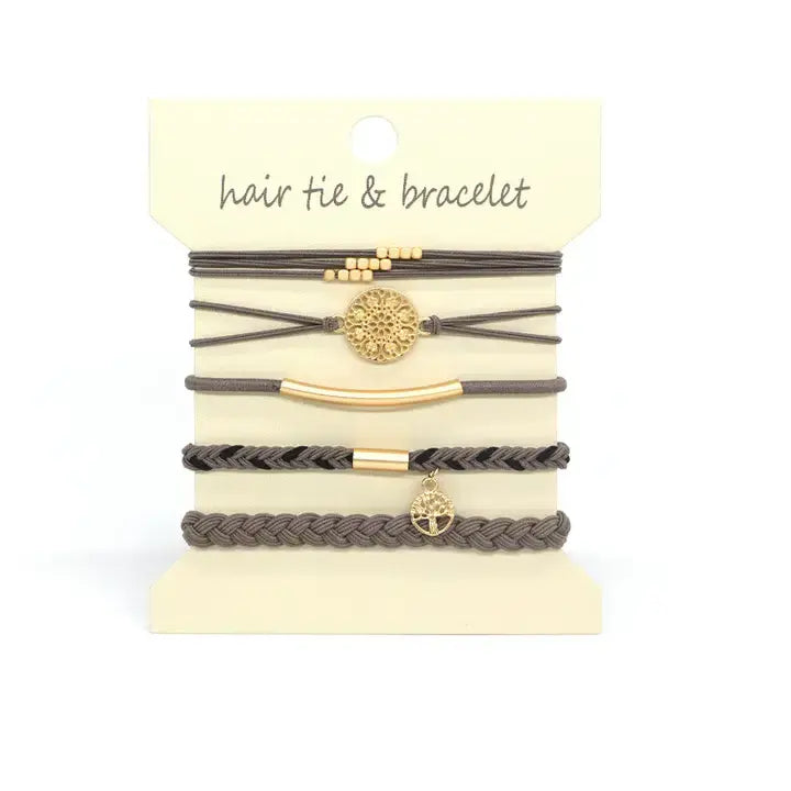 Hair Tie Bracelets- Taupe
