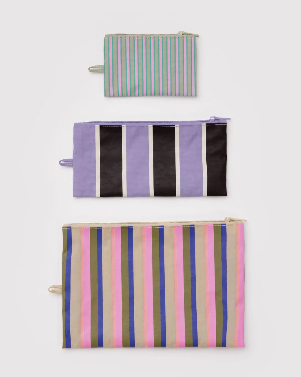 Flat Pouch Set- Candy Shop Stripes