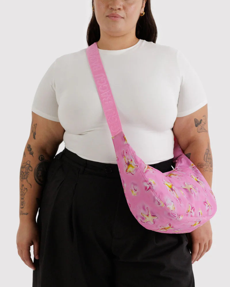 Medium Nylon Crescent Bag- Dancing Star