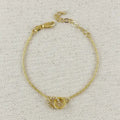 18k GF Linked Cz Bracelet
