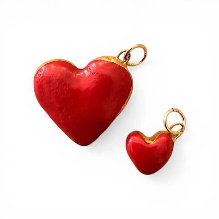 Heart Charm- Small Red