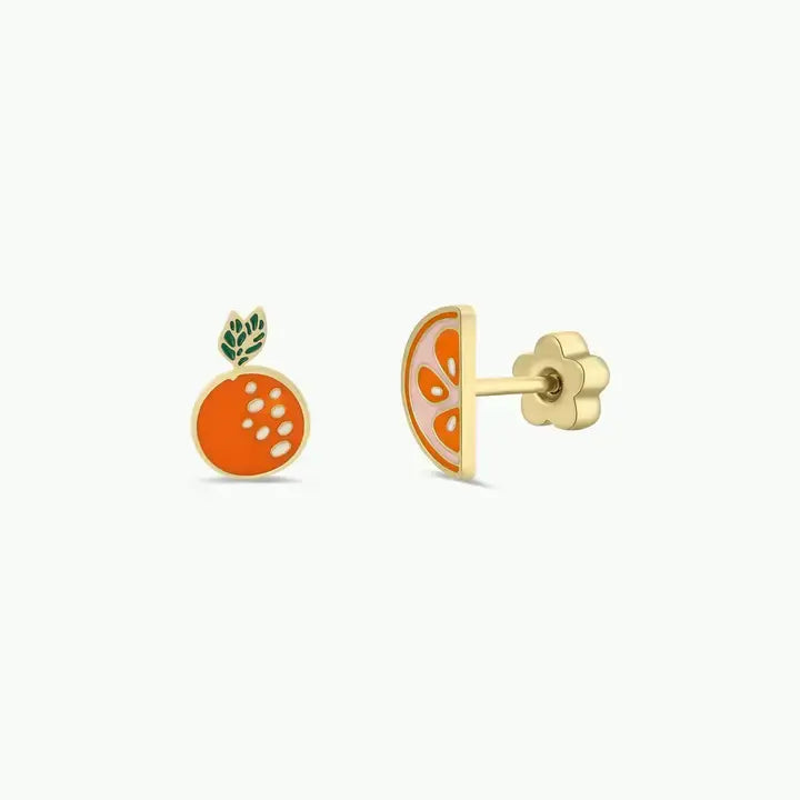 Kids Earrings: Orange