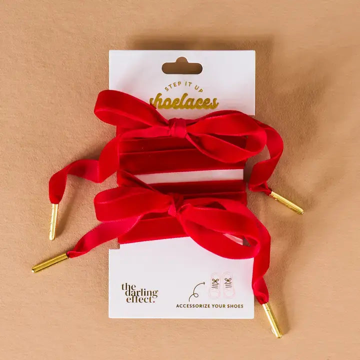 Shoelaces-Velvet Red